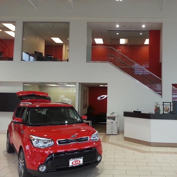 car dealership interior